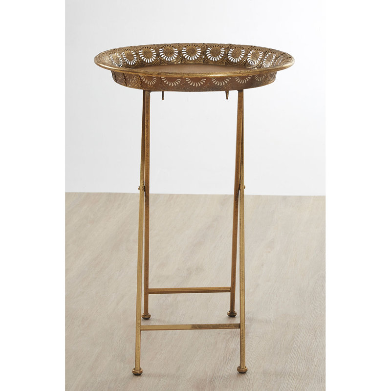 Tray Top Cross Legs End Table