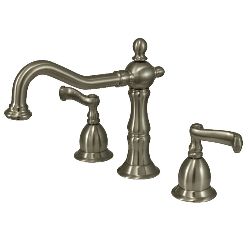Robinet de salle de bain espacé Kingston, Nickel brossé