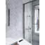 Carreau de mosaïque en marbre poli blanc 11,82 po x 13,39 po Carrara