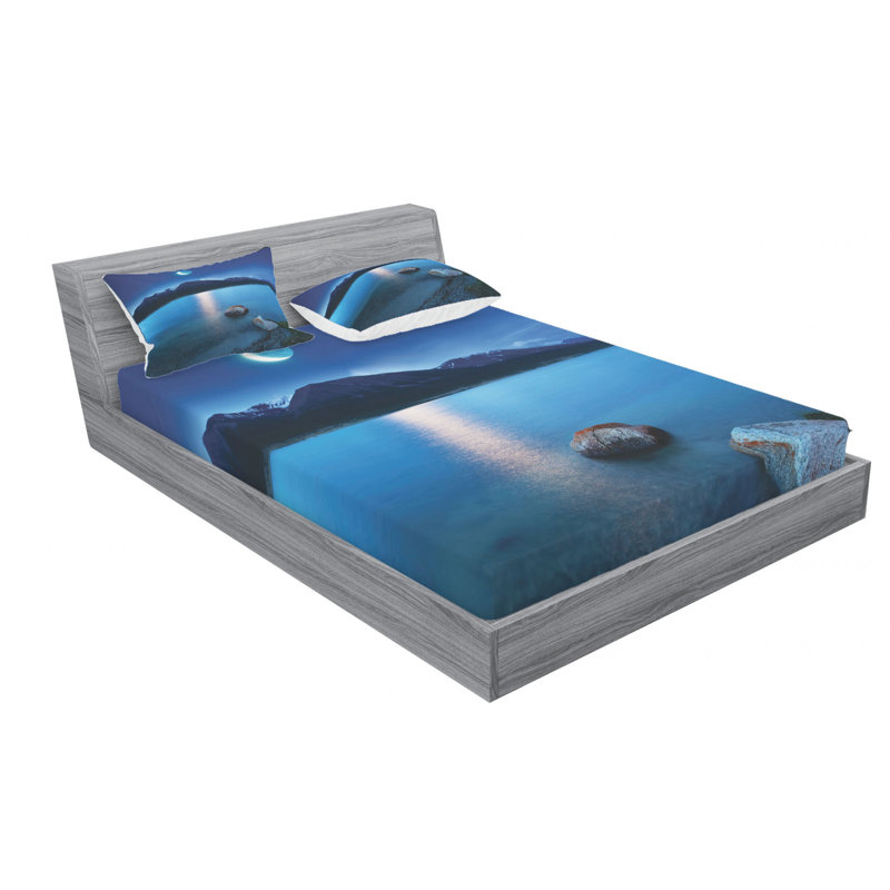 Microfiber Sheet Set, Queen Sheet Set with Fitted Sheet