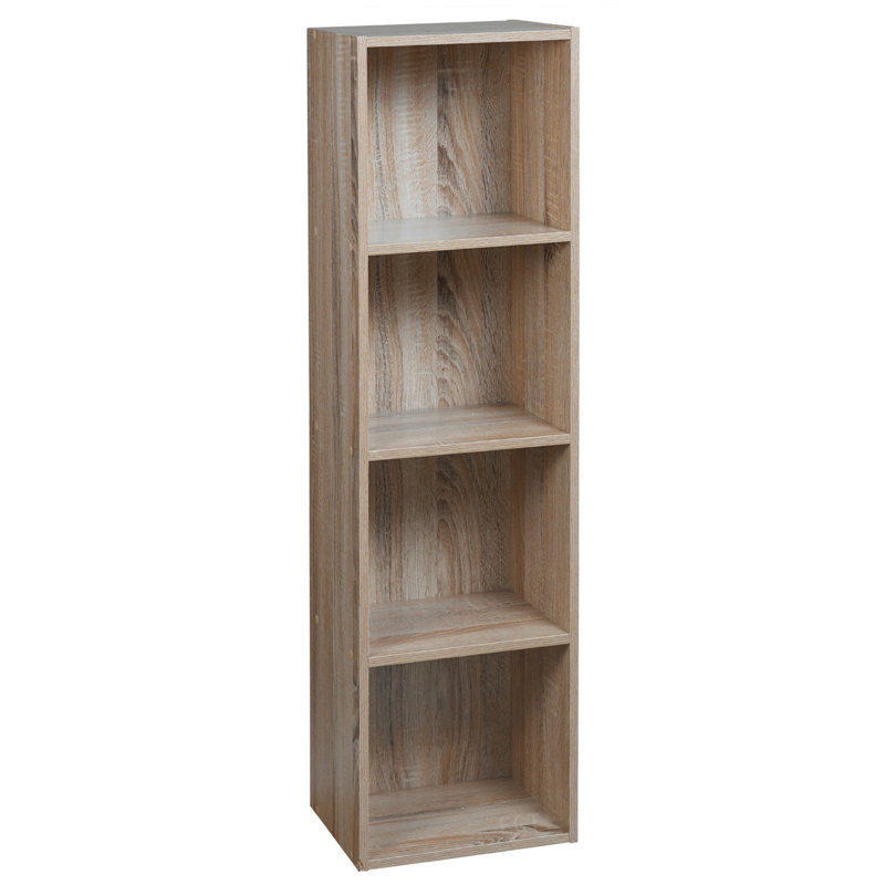 Laci 106cm H x 30cm W Wood Standard Bookcase, Antique Oak
