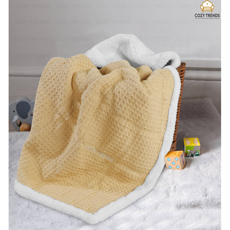 Couverture pour bébé en coton, Beige