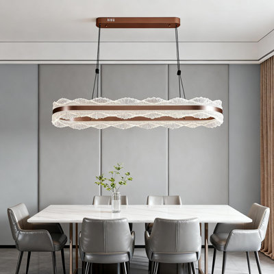 35 Inch Modern Rectangle Led Chandelier