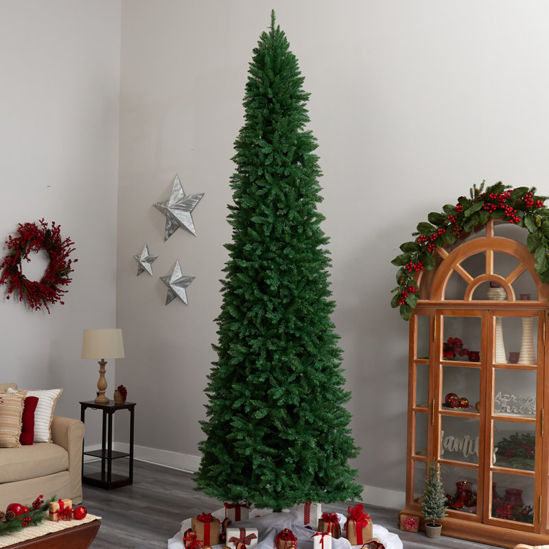 12' Lighted Artificial Pine Christmas Tree