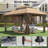Vita 13 Ft. W x 10 Ft. D Steel Patio Gazebo with Soft Top Double Roof and Curtains-126227741