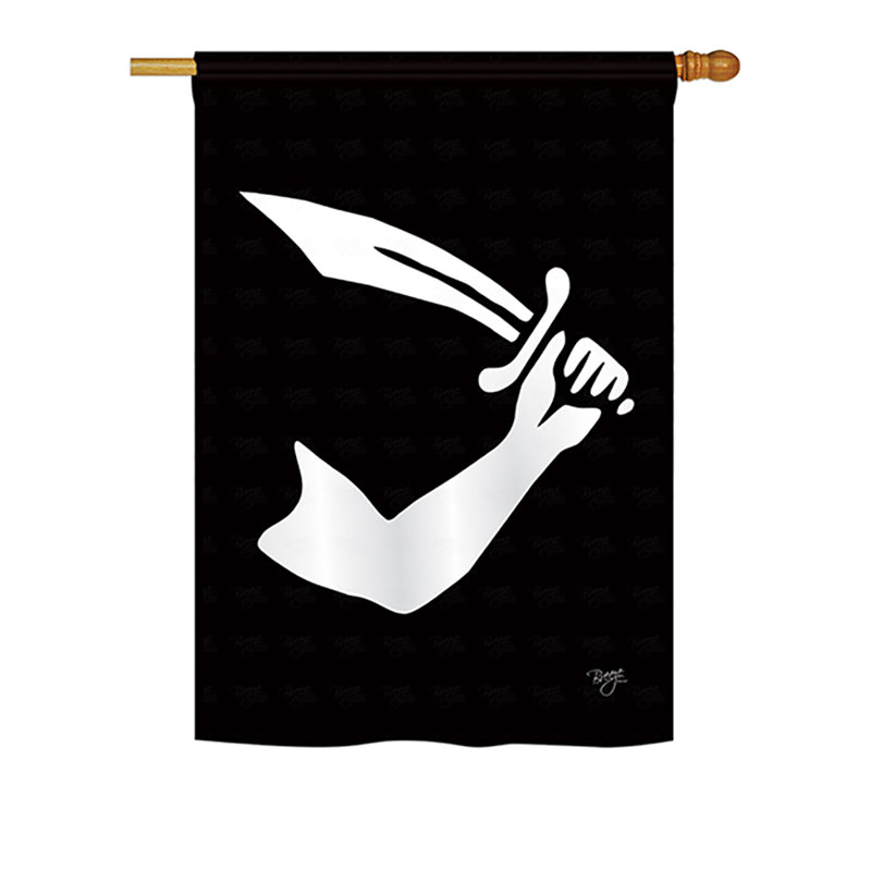 Drapeau maison en polyester 2 côtés thomas tew, H 40 po x l 28 po
