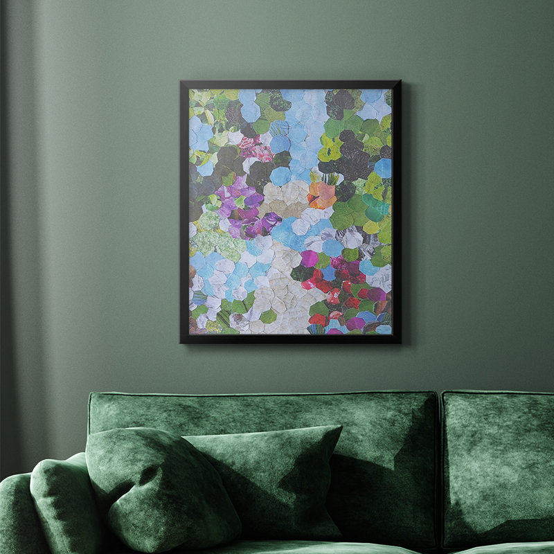 Iris Garden Premium Framed Canvas - Ready to Hang, Black, 24" H x 20" W
