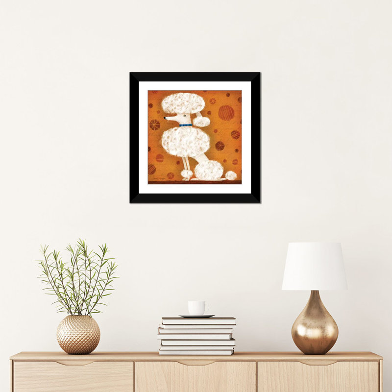 «Standard White» par Terry Runyan, impression sur toile tendue, H 16 po x l 16 po x P 1 po, Papier d'art encadré noir, Blanc