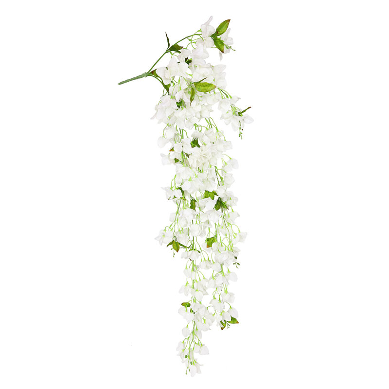 Buisson artificiel de fleurs de bougainvilliers suspendus, Blanc crème