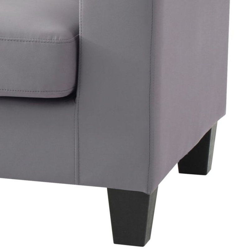 Causeuse décontractée polyvalente avec accoudoirs gris