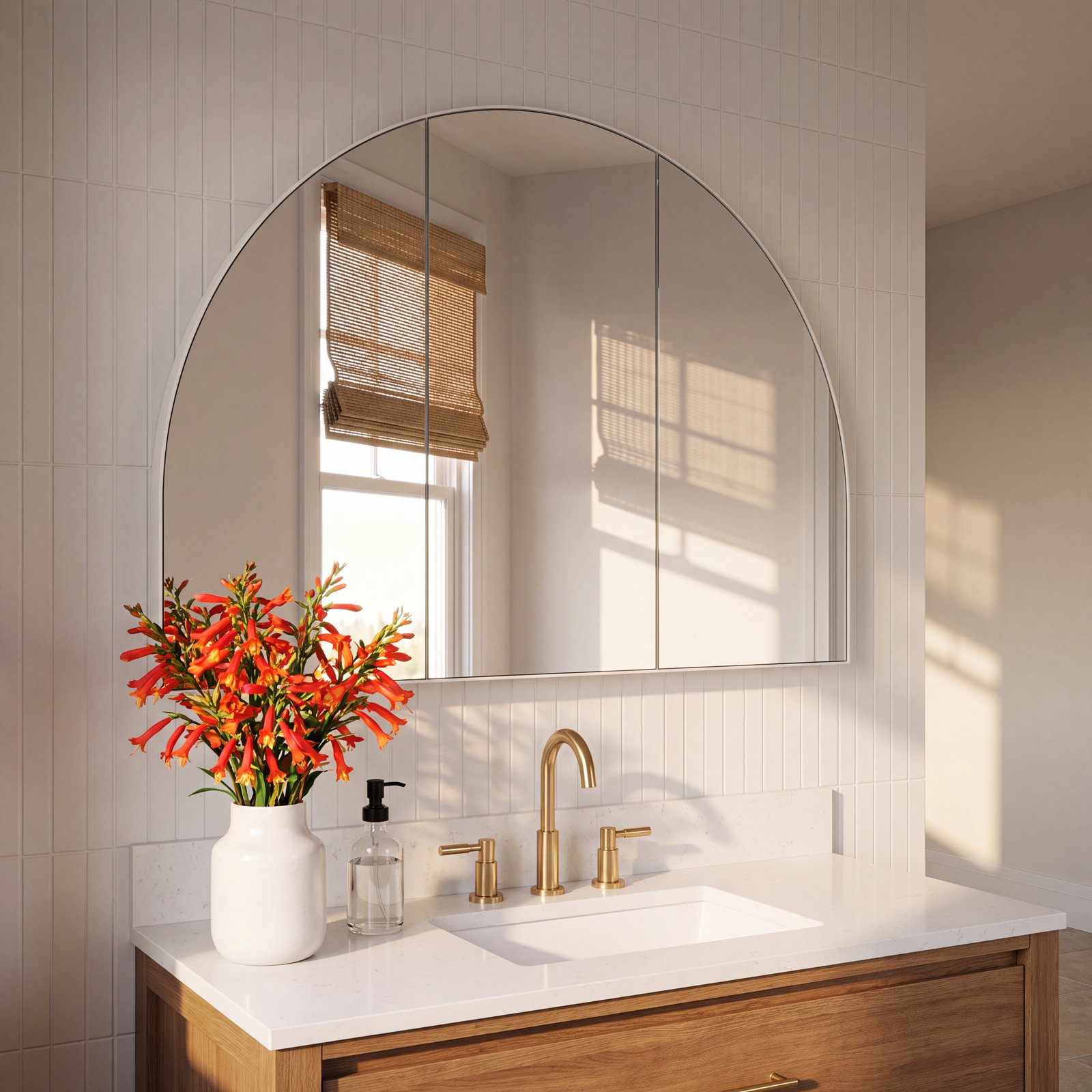 Aria Recessed Medicine Cabinet, White
