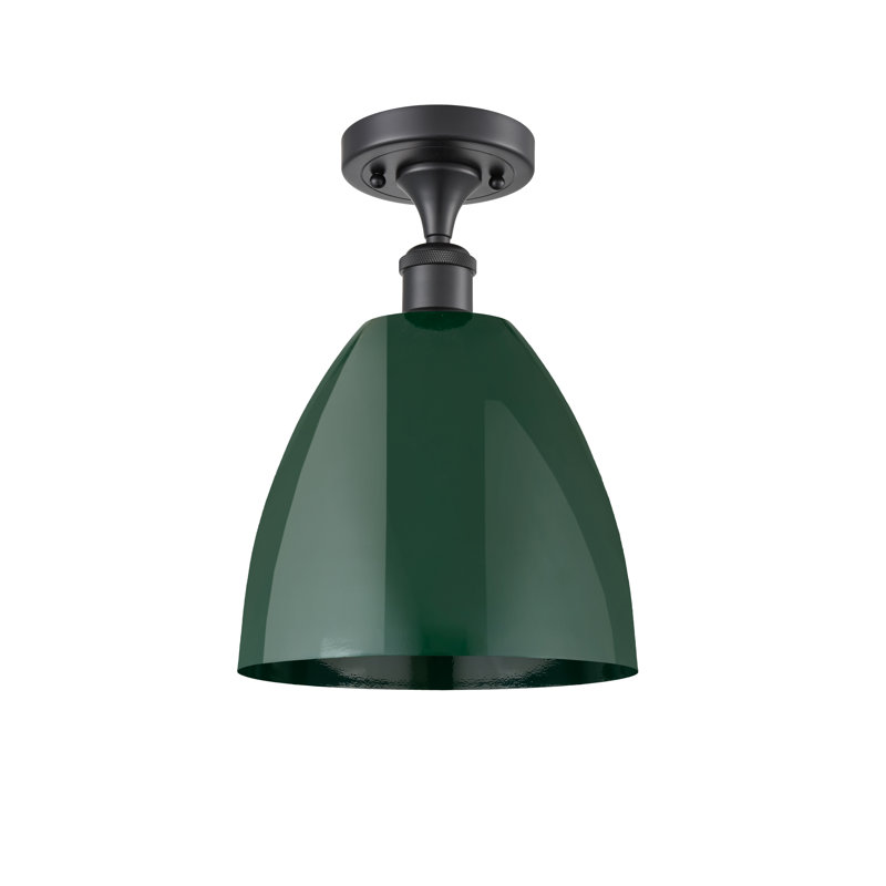 Plafonnier semi-encastré Crompond, Vert, Noir mat
