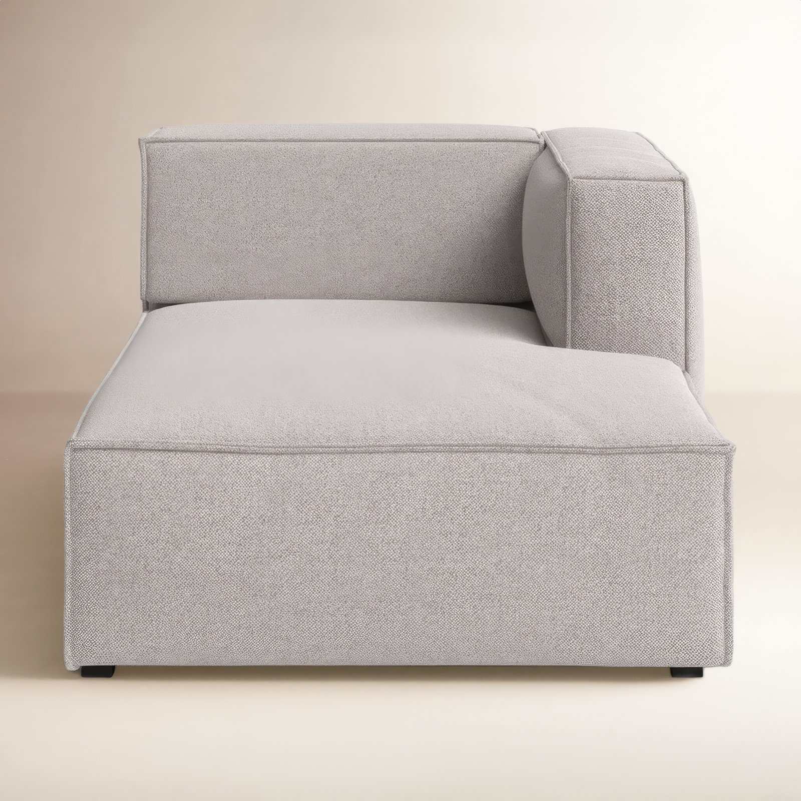 Shonnard Upholstered Chaise Lounge, Right Hand Facing, Taupe Performance Boucle