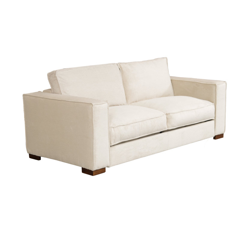 Maximina Sofa Bed with Mattress in Cord Fabric, Beige