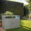 Remise en métal pour poubelle extérieure avec portes verrouillables et couvercles relevables, rangement en acier galvanisé pour le jardin ou la cour-113586094