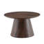 Table basse circulaire gris en fibres à densité moyenne texturée - 23,6 pouces de diamètre (sans la chaise)-70768614-79203026-79203024