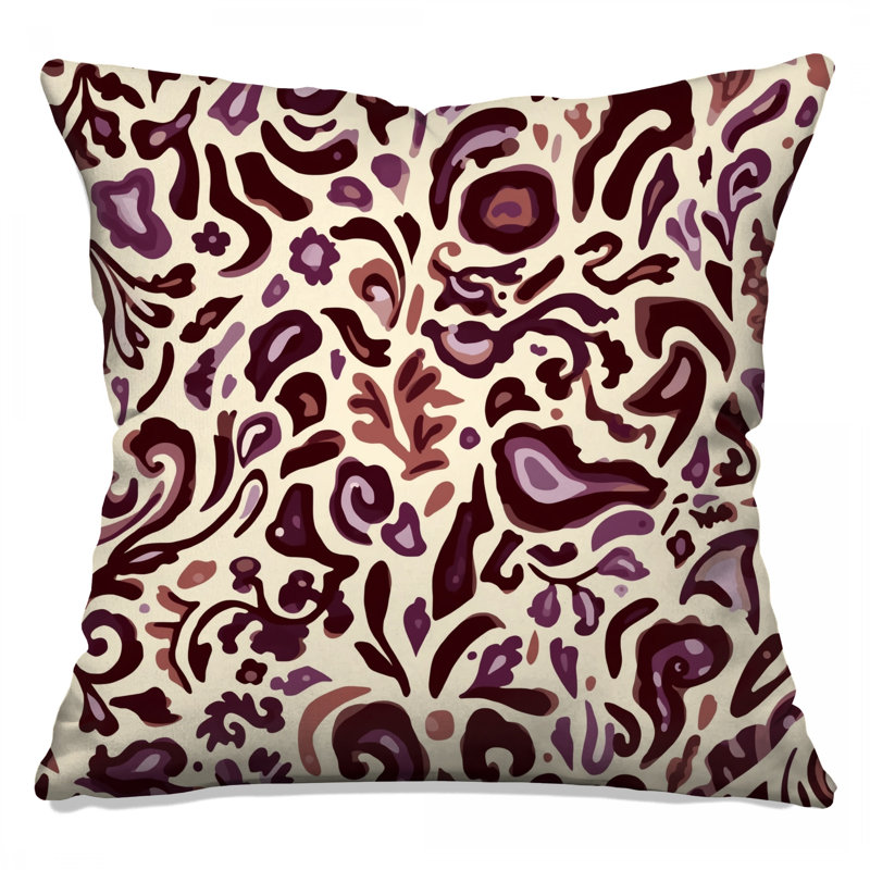 Coussins décoratifs à motif floral abstrait, 16 x 16 pouces
