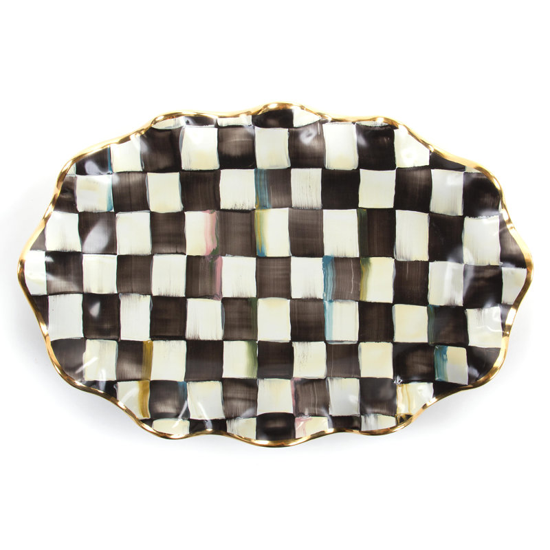 Courtly Check® Serving Platter, 3" H x 11" W x 16" L