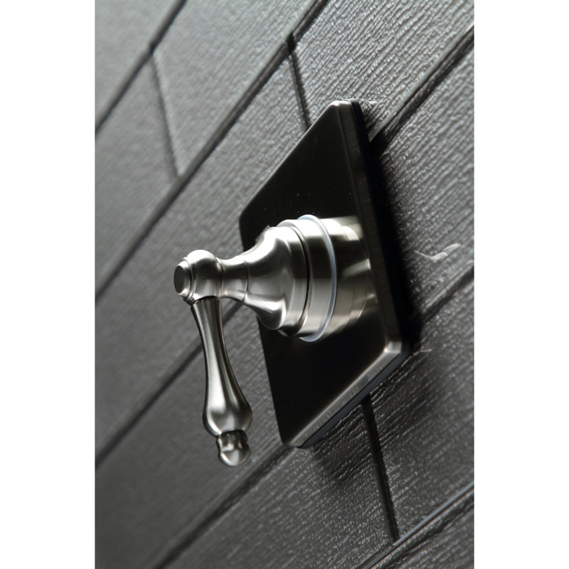 Kingston Brass Single-Handle Wall Mount Three-Way Diverter Valve with Trim Kit, Brushed Nickel