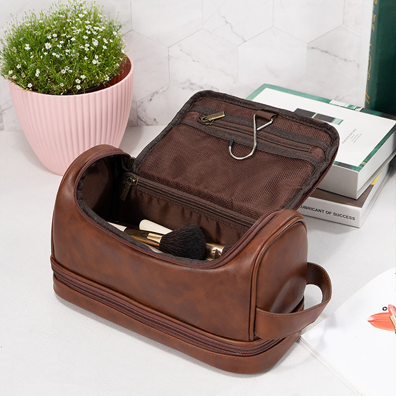 Trousse de voyage en cuir pour homme
