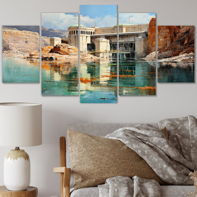 Hoover Dam Nevada Arizona I On Canvas 5 Pieces Print -  Highland Dunes, B9A6B327A6664300B1D15BCCE141B9F5