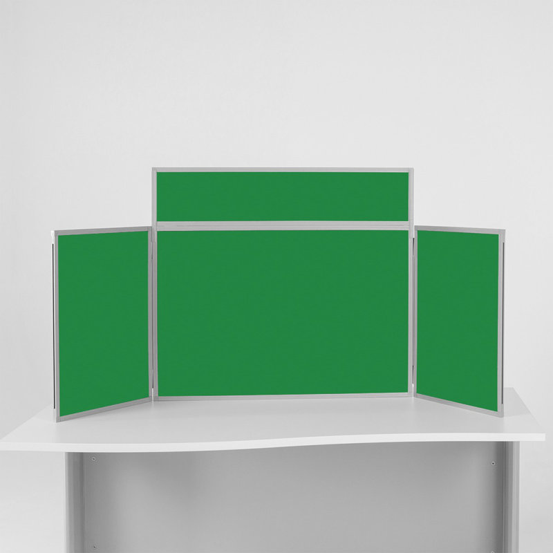 Free-Standing Reversible Bulletin Board 80cm H x 180cm W, Emerald