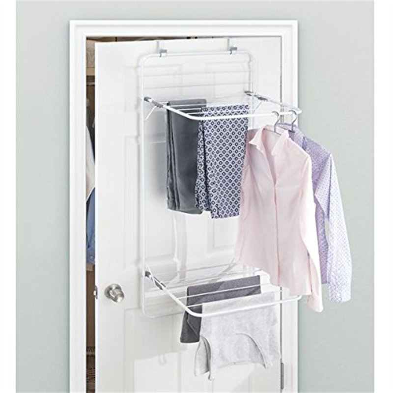Metal Foldable Wall-Mounted Drying Rack, White