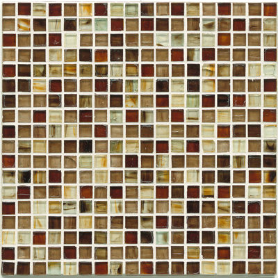 Fusion 1" x 1" Glass Grid Mosaic Tile Wall Tile