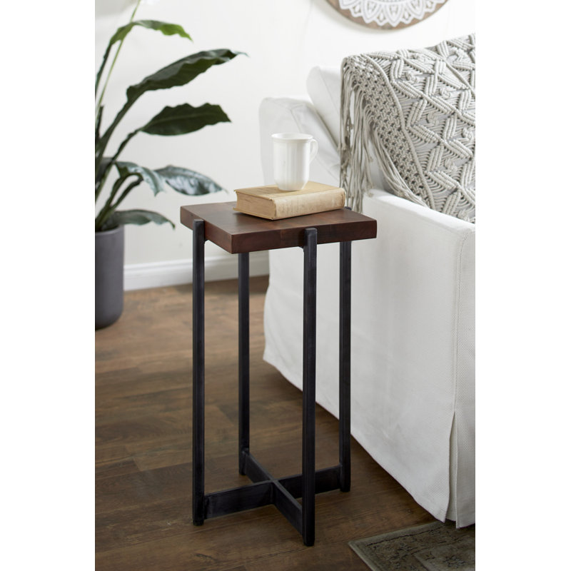 Flores Solid Wood Top End Table