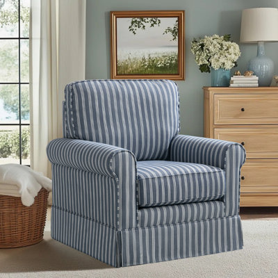 Kandyn 33" W Upholstered Swivel Accent Chair