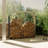 Steel Wood Shed Firewood Storage Rack, 4.7' X 1.4' X 4.7' Log Holder Outdoor Storage Shed With Rubberized Edge
