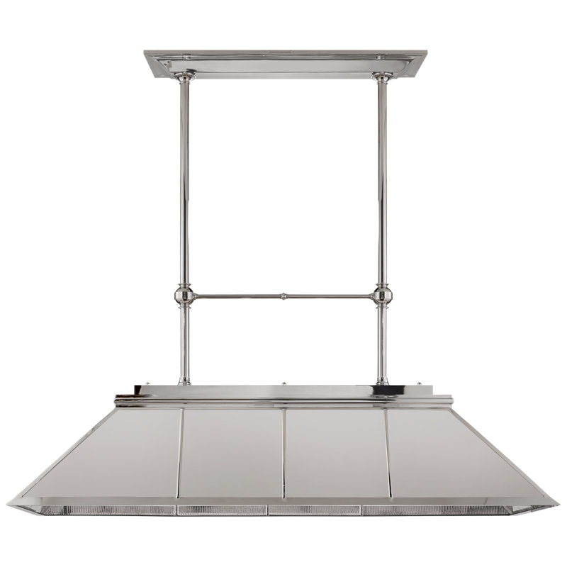 Ralph Lauren Rivington 7 Light Large Pendant, Polished Nickel, Clear Ribbed Mirror