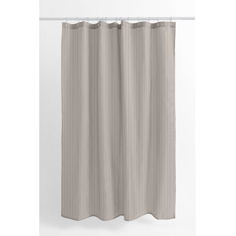 Random Stripes Ultra-Thin Lightweight Shower Curtain, Beige/Taupe