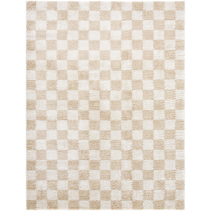 Tapis Kyro, Blanc / Vert, Rectangle 5 pi 3 po x 7 pi