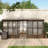 12x16ft Lean-to Aluminum Gazebo Sunroom With Sloping Polycarbonate Roof, Detachable Polycarbonate Screens And 2 Lockable Sliding Doors