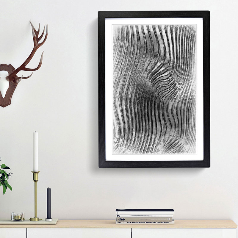 Optical Illusion in Abstract - Picture Frame Graphic Art Print, 87cm H x 62cm W x 2cm D, Black Framed