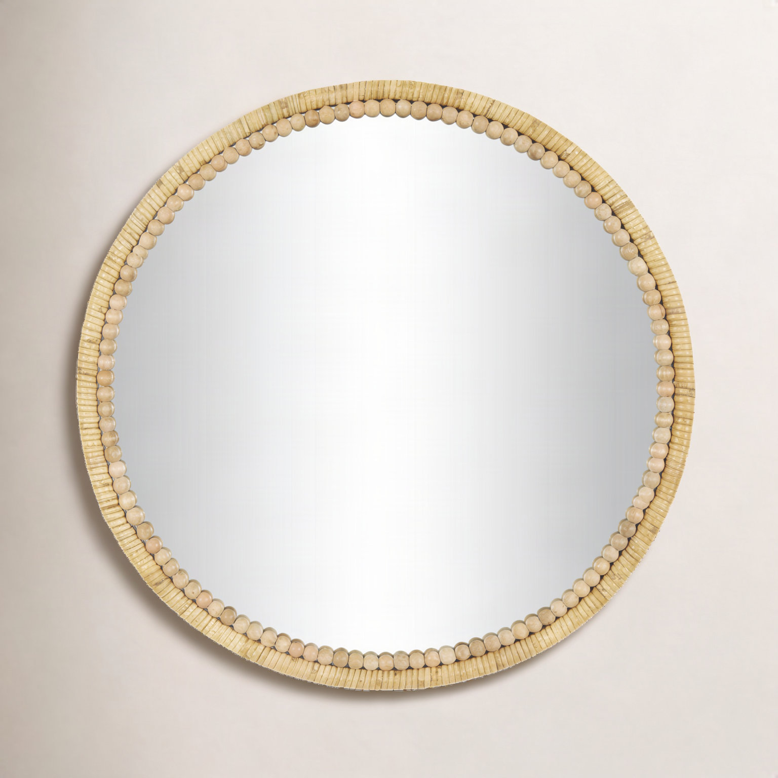 Marilou Bamboo / Rattan Wall Mirror, Round