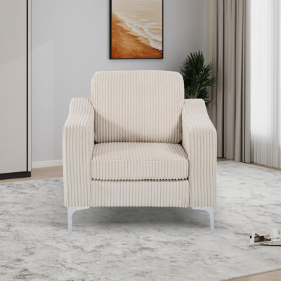 35.22" W Upholstered Accent Armchair