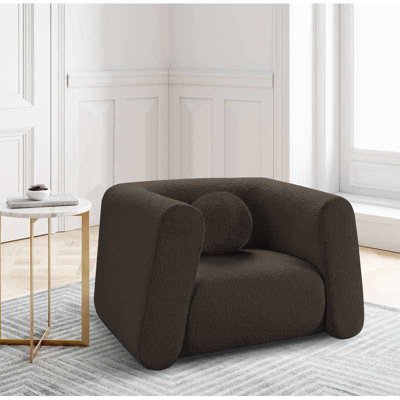 Dalinda 48 de large, Tissu brun bouclé