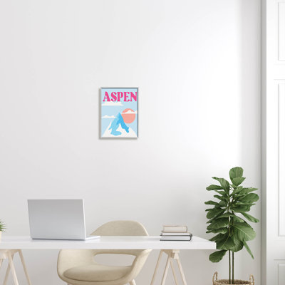 Art de giclée Aspen Snowy Mountain Peak par Lil 'Rue
