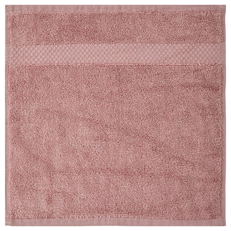 Ensemble de débarbouillettes 100% coton Splash, débarbouillettes et débarbouillettes en coton doux absorbant 550 g / m² pour salle de bain, spa et usage quotidien, certifié OEKO-TEX, paquet de 3, rose