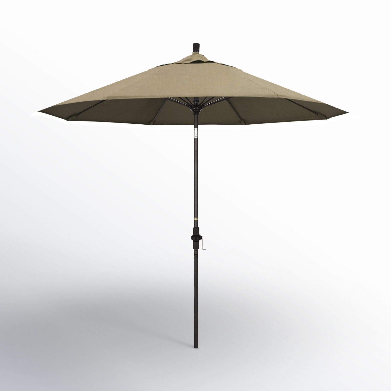 Roverta 9' Market Sunbrella® Umbrella, Canvas Heather Beige Sunbrella® Canvas, Black