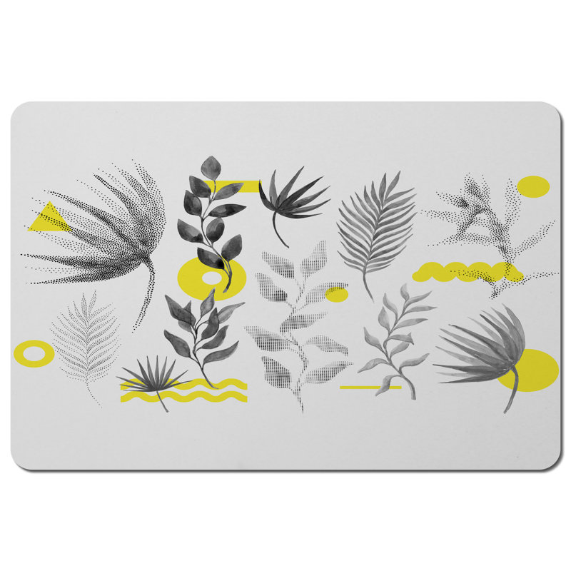 Sandcliff Polyester-Coated Hardboard Floral Rectangle Placemat