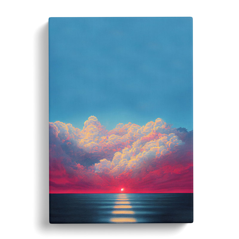 Tremendous Ocean Sunset - Wrapped Canvas, 50cm H x 35cm W x 3cm D