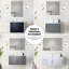 36 po L x P 22 po Meuble-lavabo blanc brillant avec miroir à DEL - Espace de rangement suffisant-426313940