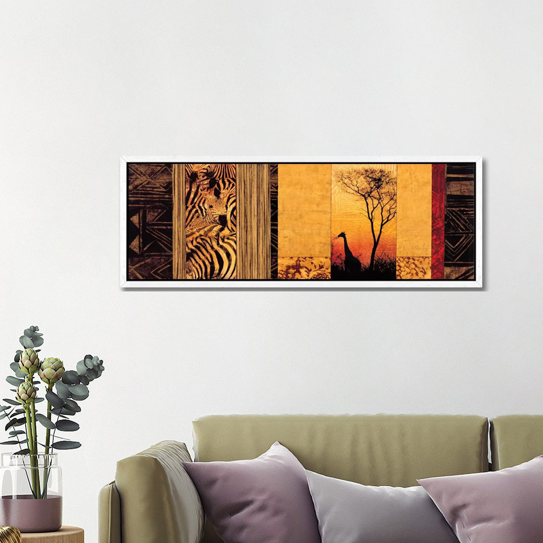 African Plains von Chris Donovan - Floater Frame Panoramic Gallery-Wrapped Canvas Giclée on Canvas