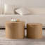 Ensemble de 2 tables basses gigognes rondes en bois pour table ronde et moderne-1959189462
