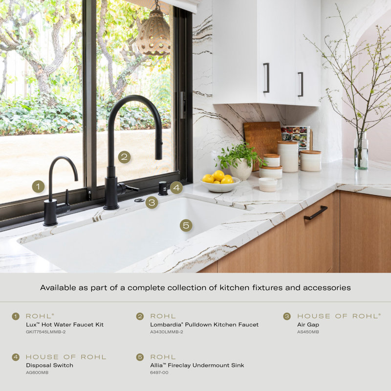 Lux™ Hot Water Dispenser, Tank and Filter Kit, Matte Black