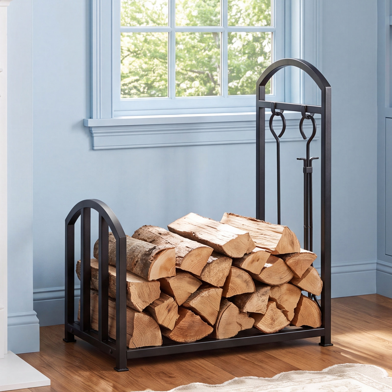 Country Living Log Holder and Tool Set
