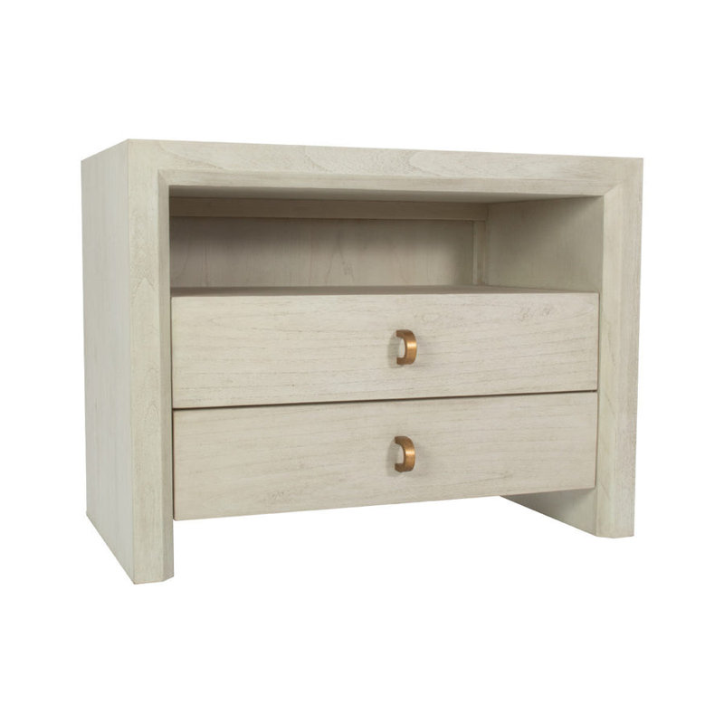 Millies 2 - Drawer Solid Wood Nightstand, Ivory